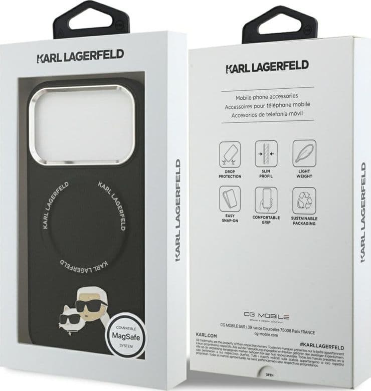 Karl Lagerfeld Karl & Choupette Pins MagSafe - Case for iPhone 17 Pro (black) - 8