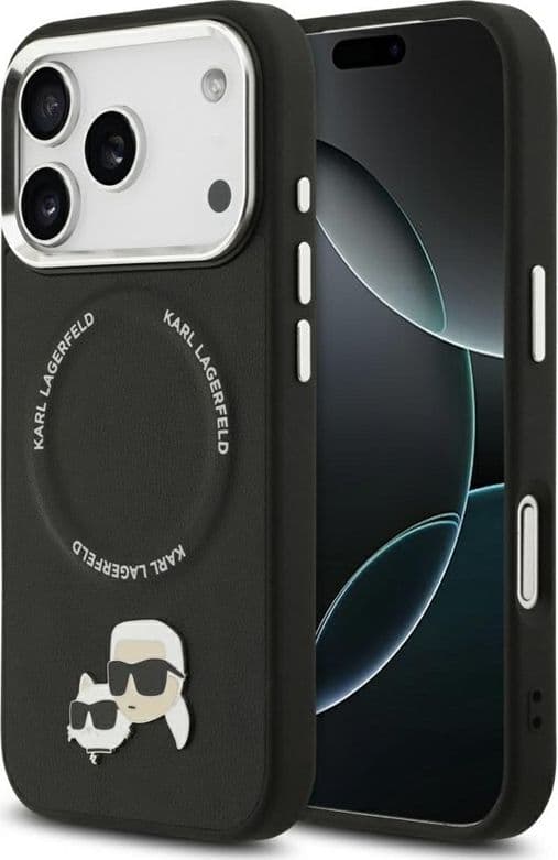 Karl Lagerfeld Karl & Choupette Pins MagSafe - Case for iPhone 17 Pro (black) - 9