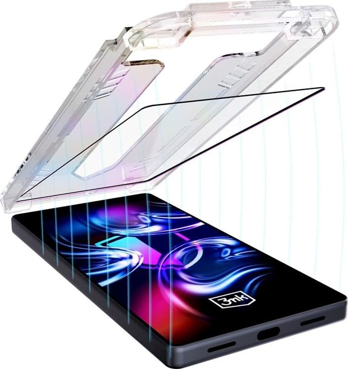 3mk HardGlass Max - Tempered Glass with Applicator for iPhone Air (Black) - 15