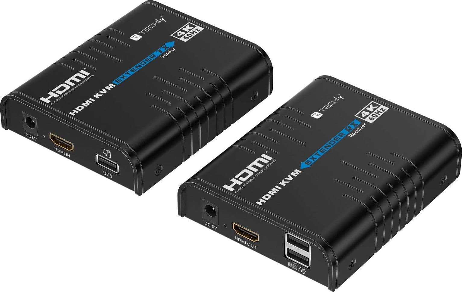 KVM HDMI 4K@60Hz Extender Cavo Cat.5/6 Nero - 3