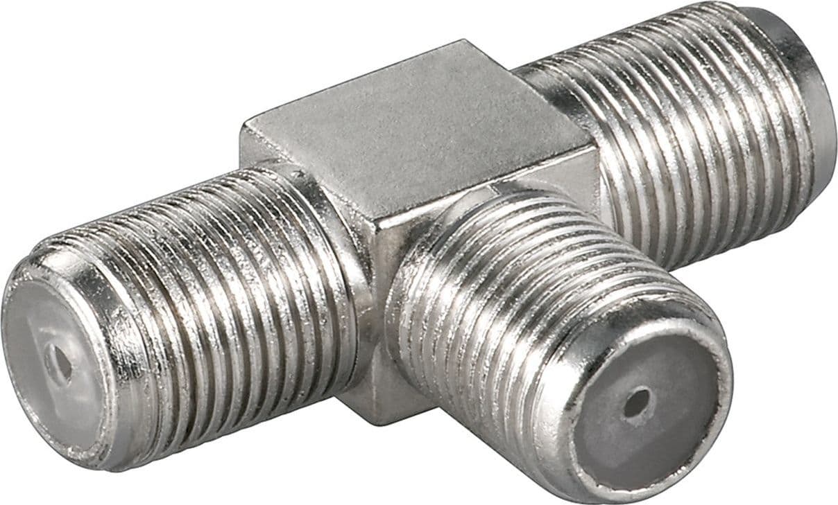 Adattatore Coassiale F a T, Presa Doppia F/F - 2