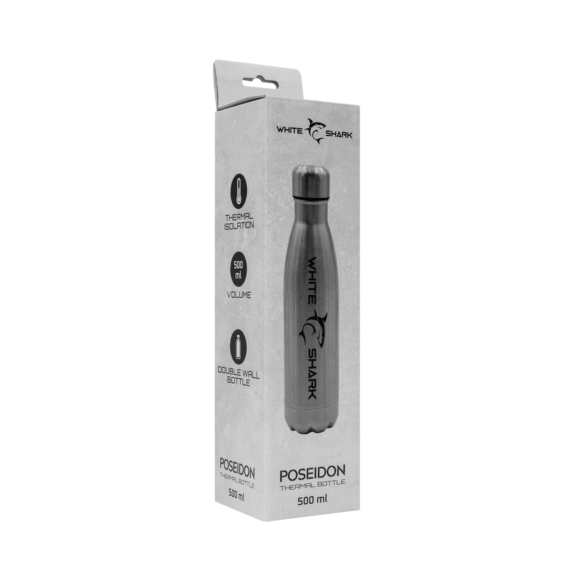 Borraccia in Acciaio Inossidabile 500 Ml Silver, POSEIDON - 2