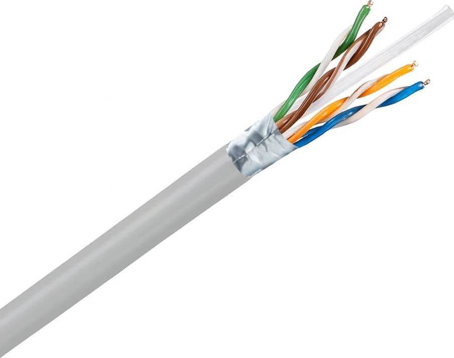 Cavo Cat. 6A Rigido F/UTP LSZH in Matassa 200 m Grigio - 2