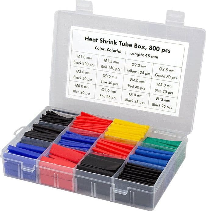 Set 800 Tubi Colorati Guaina Termorestringente per Isolamento Cavi