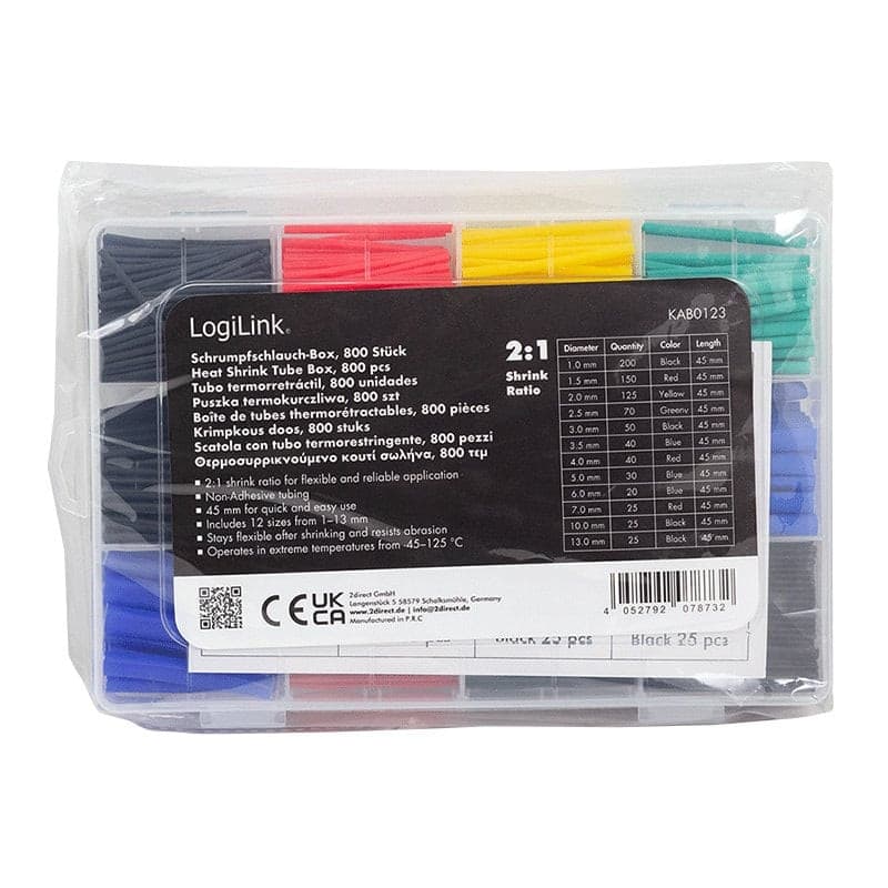 Set 800 Tubi Colorati Guaina Termorestringente per Isolamento Cavi - 2