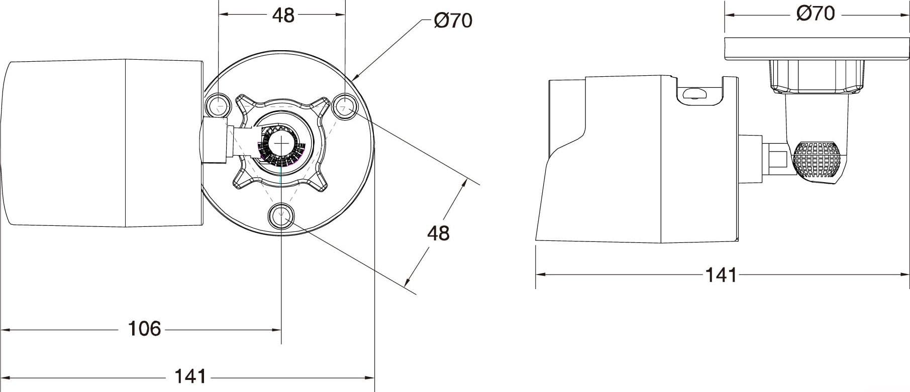 Telecamera IP Bullet IR H.265 da 3MP IP67 Rilevamento Basato su AI, DGM3103SCT - 2