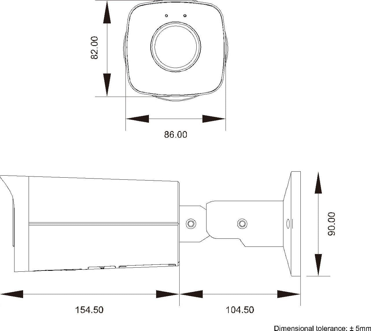 Telecamera IP Motorizzata Bullet PoE IR H.265 da 5MP IP67 Rilevamento Basato su AI, DGM5545AGCAT - 4