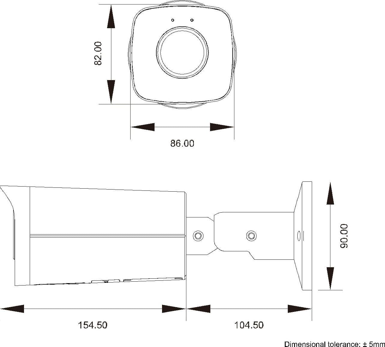 Telecamera IP Motorizzata Bullet PoE IR H.265 da 5MP IP67 Rilevamento Basato su AI, DGM5545AGCAT - 5