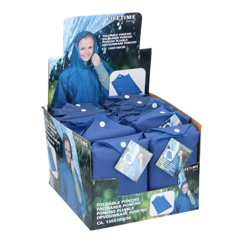 Lifetime - Rain Poncho / Cape 130x100 cm (Blue) - 5