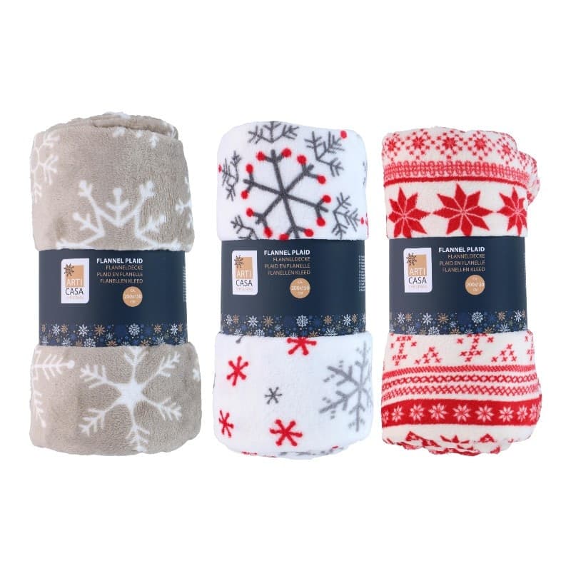 Arti Casa - Flannel Christmas Blanket 150x200 cm (White) - 4