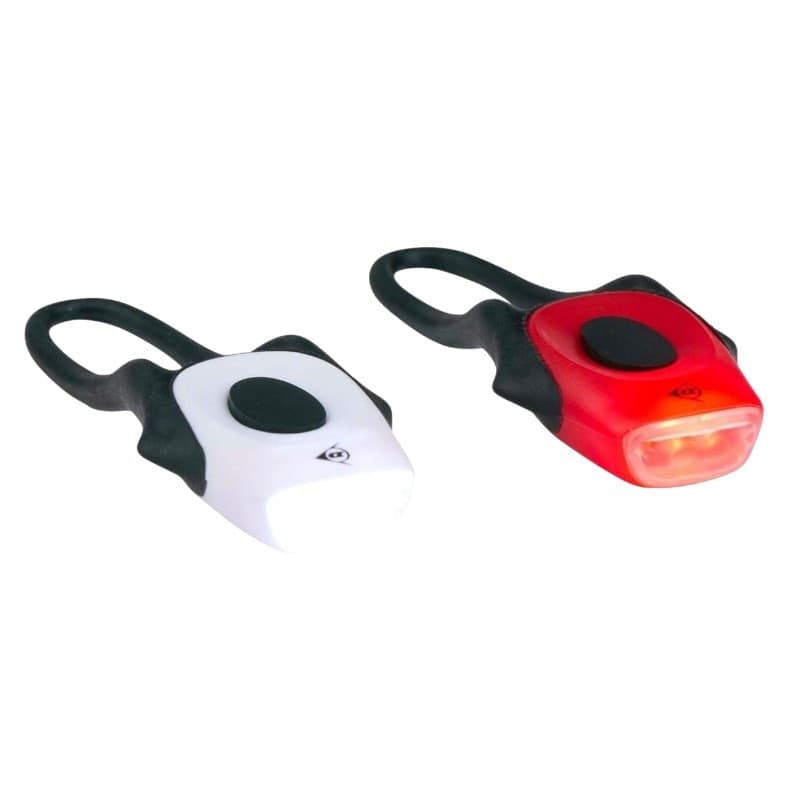 Dunlop - Set of Silicone Bicycle Lights Front and Rear LED - 2