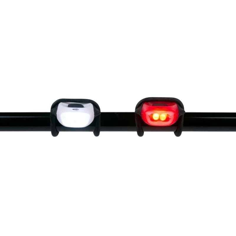 Dunlop - Set of Silicone Bicycle Lights Front and Rear LED - 3