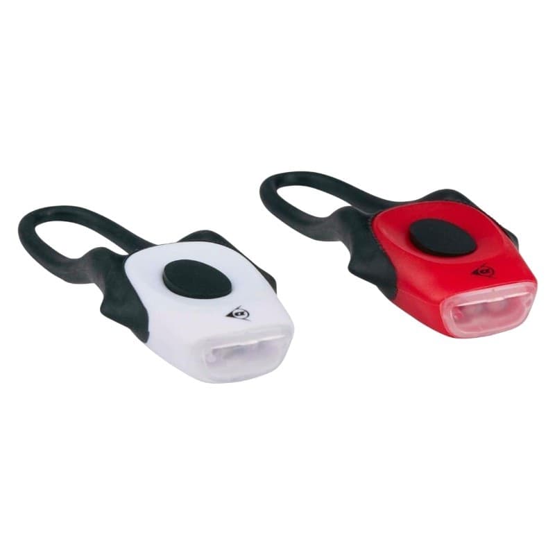Dunlop - Set of Silicone Bicycle Lights Front and Rear LED - 5