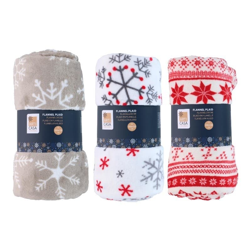 Arti Casa - Flannel Christmas Blanket 150x200 cm (Beige) - 8