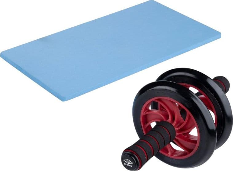 Umbro - Dual-wheel ab roller with mat (Red)