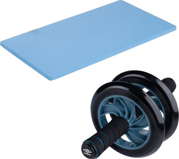Umbro - Dual-wheel ab roller with mat (Blue)