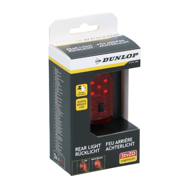 Dunlop - Rear bike light with 5 LEDs and STOP function K-Mark - 5