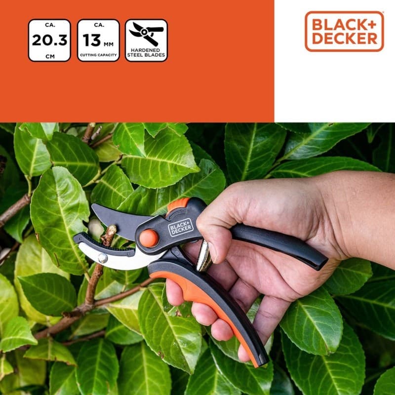 Black&Decker - Garden Shears for Flowers / Hedges with Hardened Steel Blade - 5