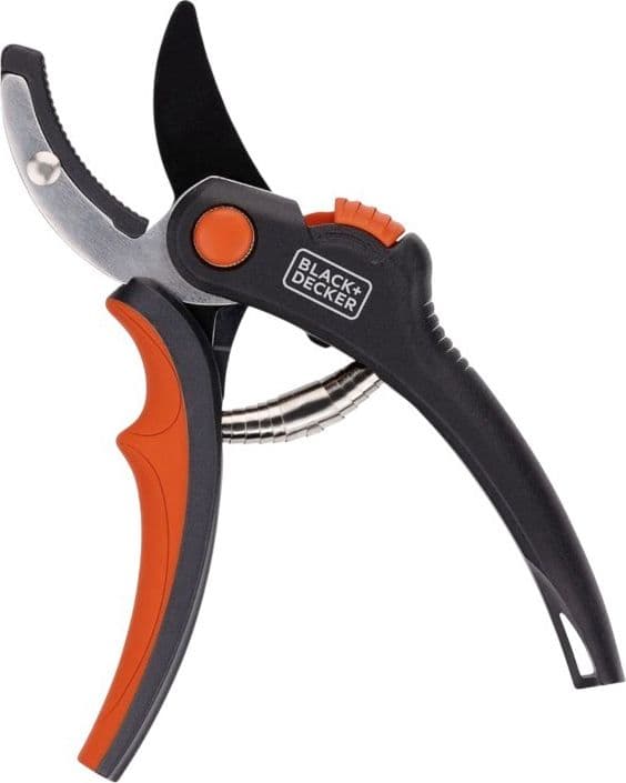 Black&Decker - Garden Shears for Flowers / Hedges with Hardened Steel Blade - 9