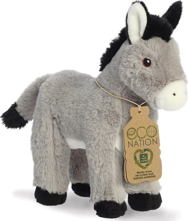 Eco Nation – Plush Toy / Cuddly Donkey 22 cm Eco-Friendly - 6