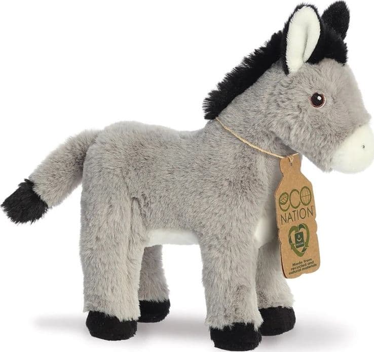 Eco Nation – Plush Toy / Cuddly Donkey 22 cm Eco-Friendly - 7