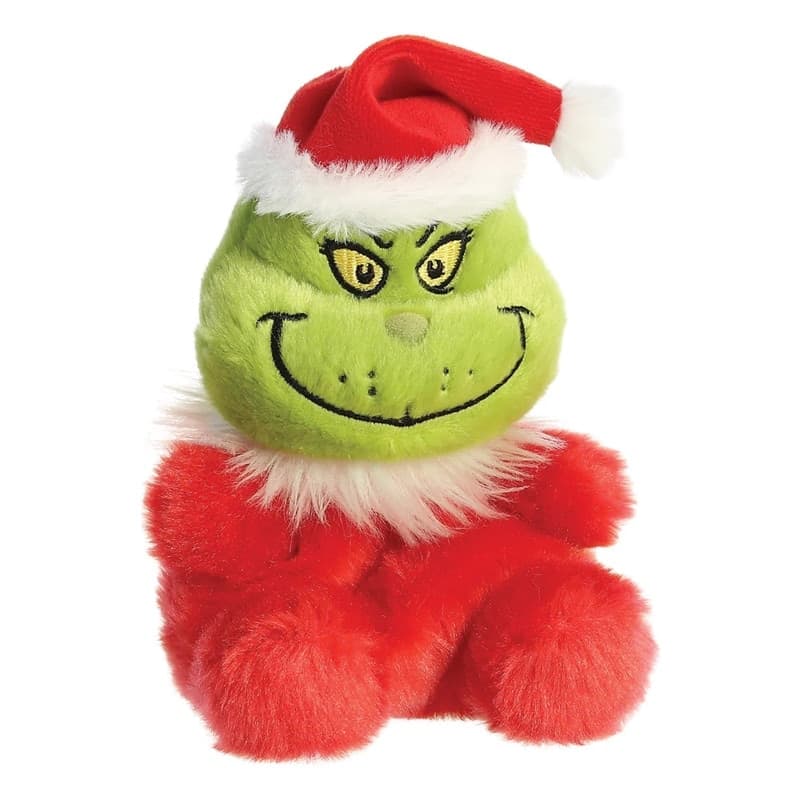 Grinch - Plush toy / cuddly sitting Grinch in Santa Claus outfit 13 cm from the Palm Pals collection Eco-Friendly - 2