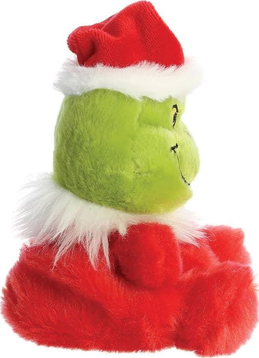 Grinch - Plush toy / cuddly sitting Grinch in Santa Claus outfit 13 cm from the Palm Pals collection Eco-Friendly - 3