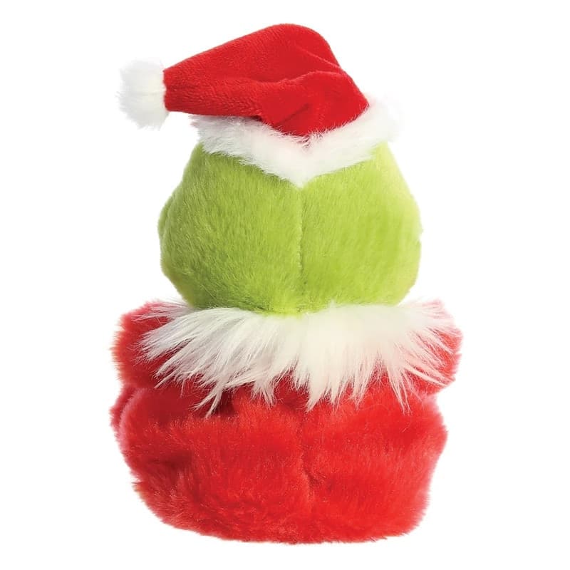 Grinch - Plush toy / cuddly sitting Grinch in Santa Claus outfit 13 cm from the Palm Pals collection Eco-Friendly - 5