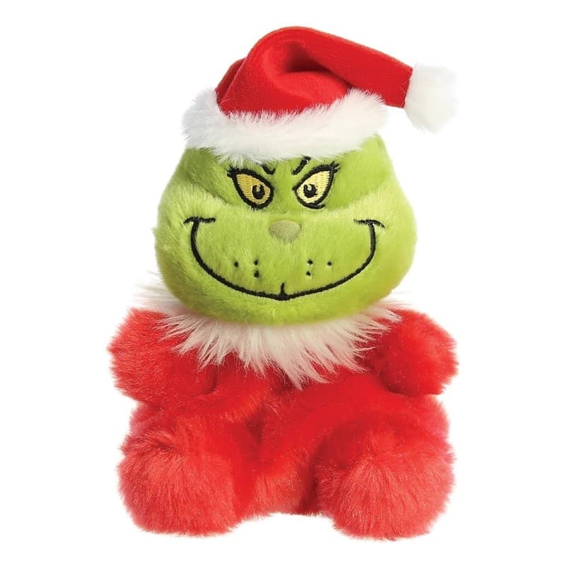 Grinch - Plush toy / cuddly sitting Grinch in Santa Claus outfit 13 cm from the Palm Pals collection Eco-Friendly - 8