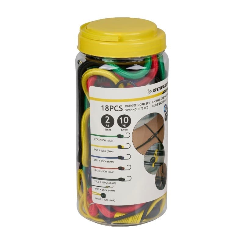 Dunlop - Bungee / Luggage Cords with Hooks 18 pcs - 4