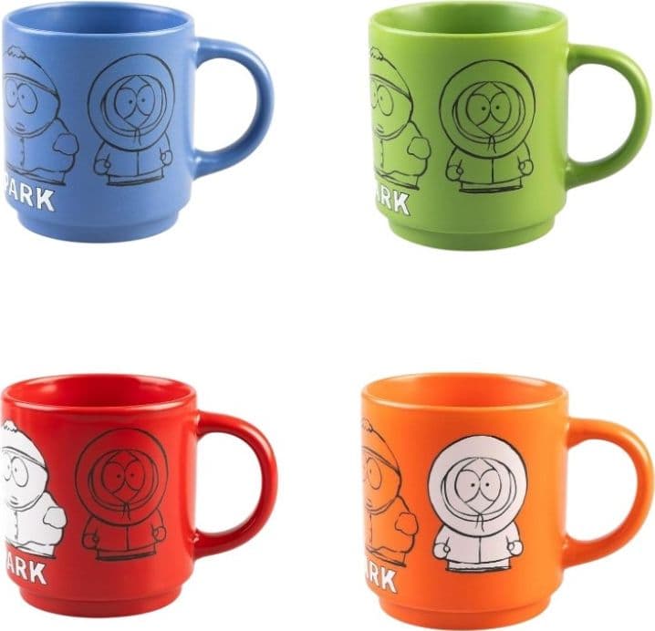 South Park - Set of 4 Ceramic Mugs with Stand 300 ml - 3