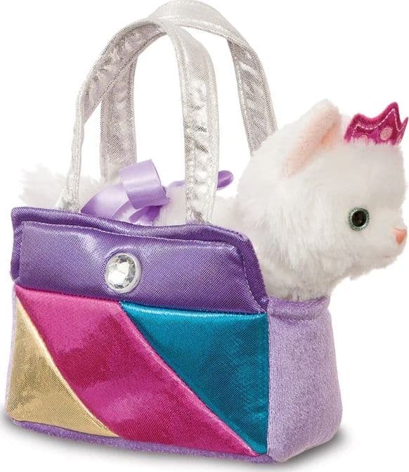 Fancy Pals – Peluche Principessa Gatto con Corona Rosa in Borsa Arcobaleno 20 cm Eco-Friendly - 4
