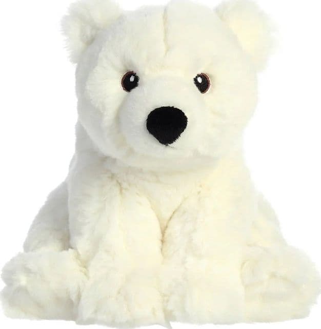 Eco Nation – Plush Toy / Cuddly Sitting Polar Bear 19 cm Eco-Friendly - 12