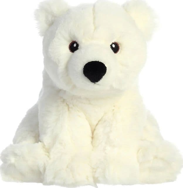 Eco Nation – Plush Toy / Cuddly Sitting Polar Bear 19 cm Eco-Friendly - 4