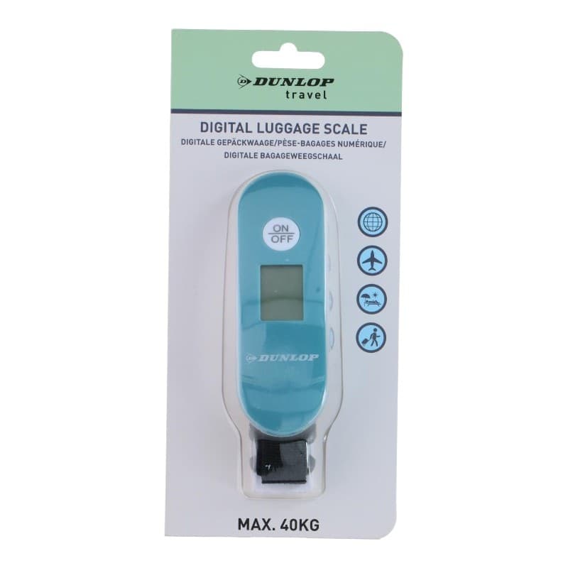 Dunlop - Digital luggage scale up to 40 kg (Turquoise) - 6