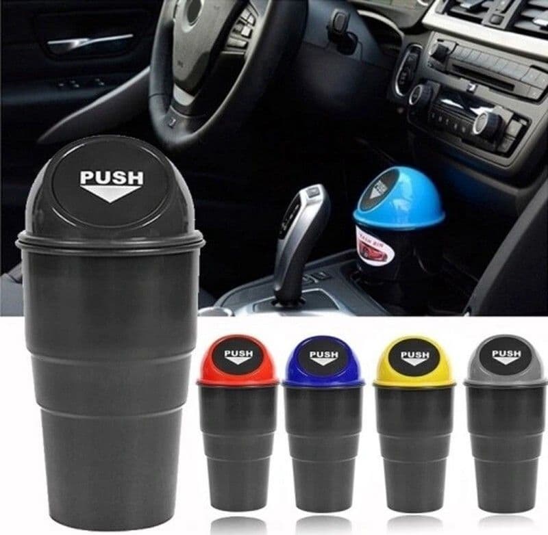 Dunlop - Car Trash Bin 400 ml 10x17 cm (Yellow / Black) - 2