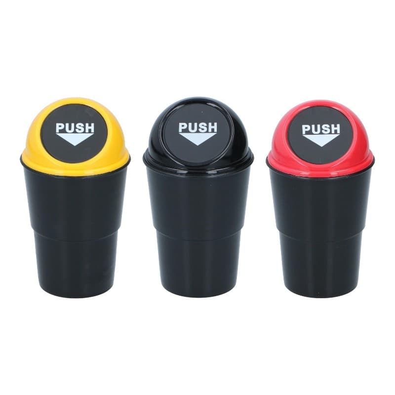Dunlop - Car Trash Bin 400 ml 10x17 cm (Yellow / Black) - 3