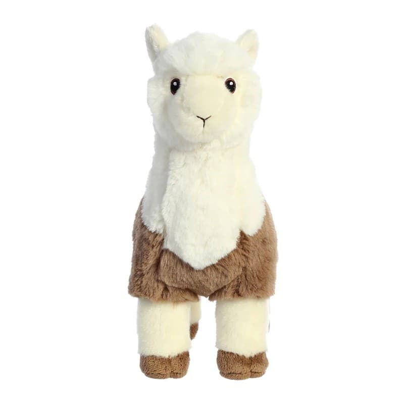 Eco Nation – Plush Toy / Cuddly White-Brown Alpaca 24 cm Eco-Friendly - 11