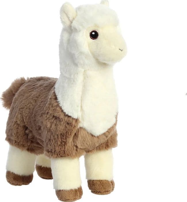 Eco Nation – Plush Toy / Cuddly White-Brown Alpaca 24 cm Eco-Friendly - 10
