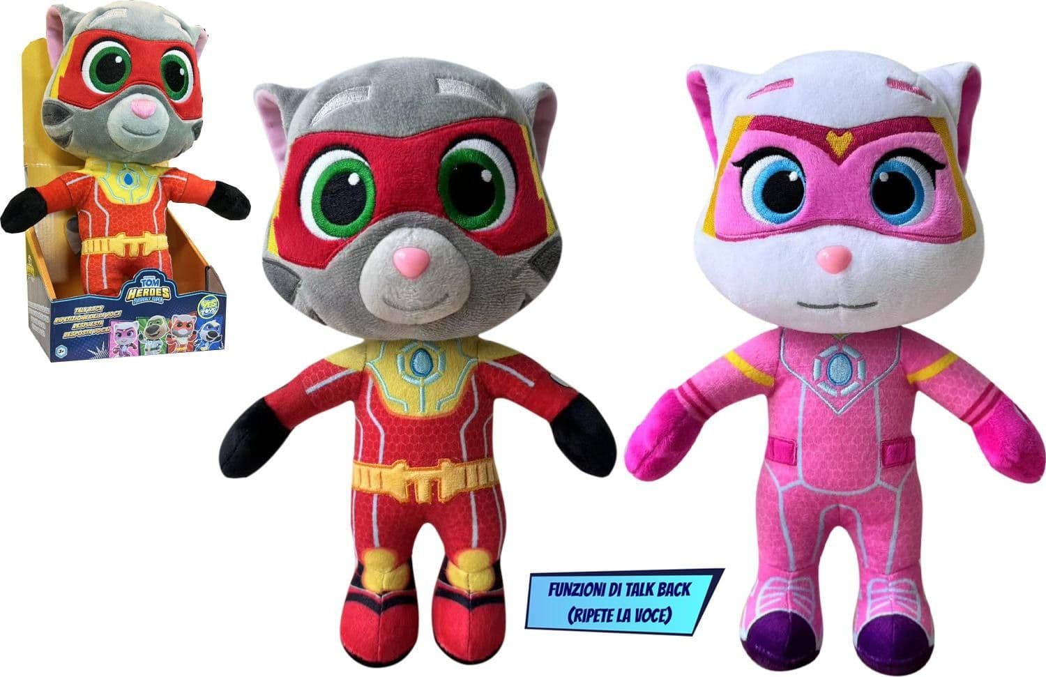 Talking Tom SuperAmici Peluche Talking Back 30cm 2assortiti - 2