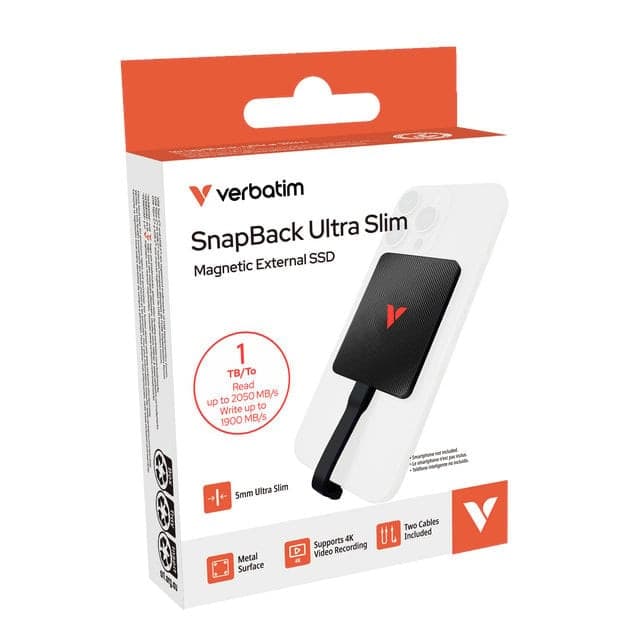 SSD Portatile SnapBack Ultra Slim USB-C&trade 3.2 GEN 2x2 1 TB Nero - 2