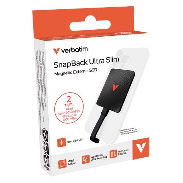 SSD Portatile SnapBack Ultra Slim USB-C&trade 3.2 GEN 2x2 2 TB Nero - 2
