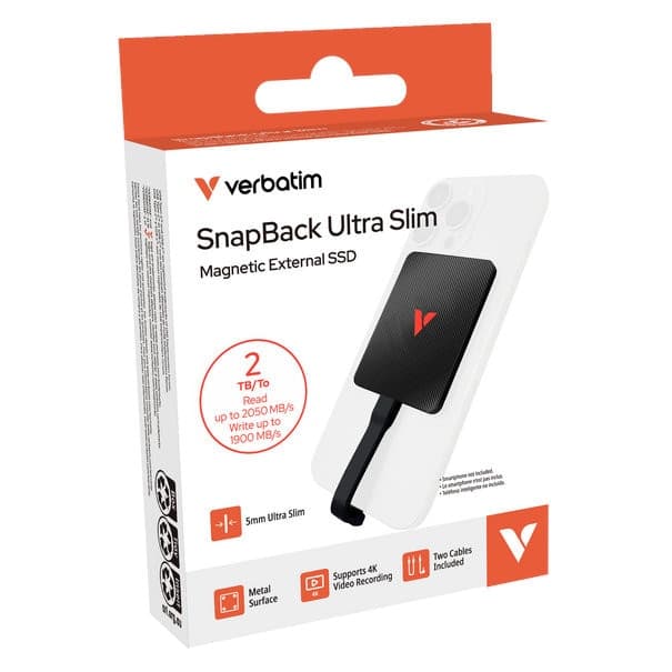 SSD Portatile SnapBack Ultra Slim USB-C&trade 3.2 GEN 2x2 2 TB Nero - 6