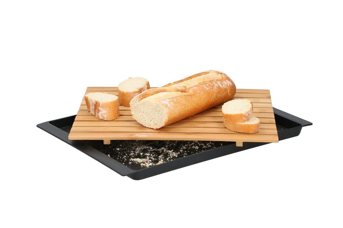 Alpina - Bamboo bread board with crumb tray - 2
