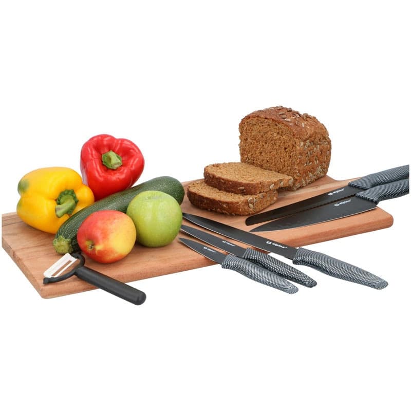 Alpina - Stainless steel INOX knife set 6 pcs. (Black) - 2