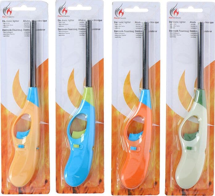 Comfortable gas lighter 26.6 cm (blue) - 3