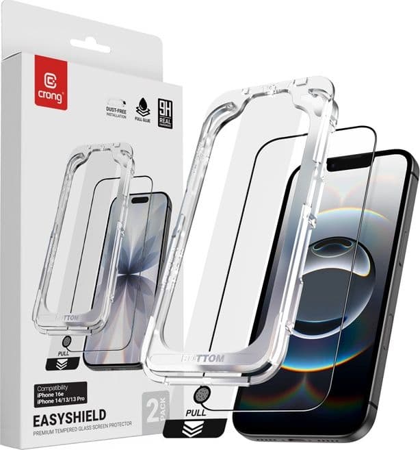 Crong EasyShield 2-Pack – Tempered Glass for iPhone 17e / 16e / 14 / 13 / 13 Pro (2 pieces) - 8