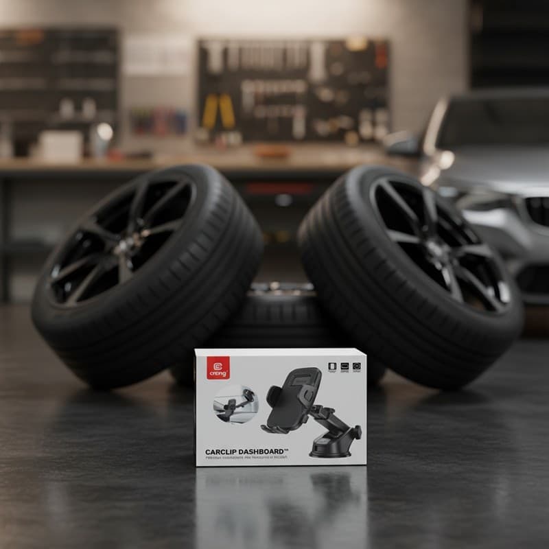 Supporto per auto Crong Carclip per cruscotto e parabrezza - Nero - 12