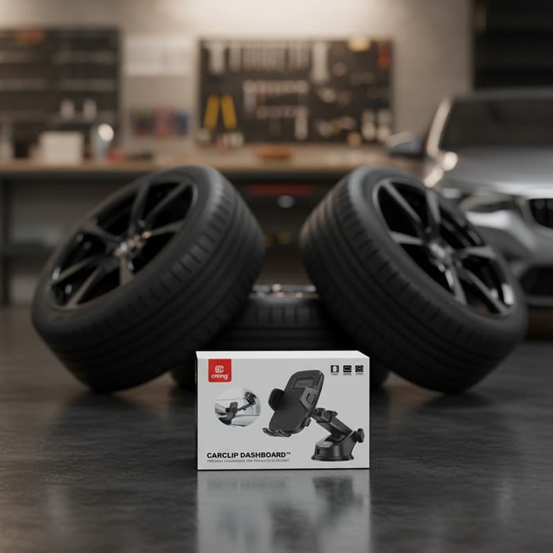 Supporto per auto Crong Carclip per cruscotto e parabrezza - Nero - 6