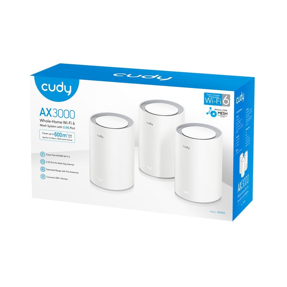 Sistema Wi-Fi 6 Mesh AX3000 2.5G Dual Band, M3000 3pz - 12